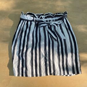 Topshop Paperbag Waist Striped Skirt